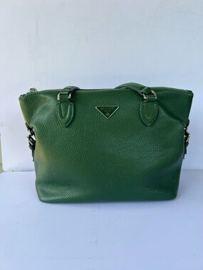 Peruzzi Firenze Green Leather Satchel | Made in Italy Structured Handbag